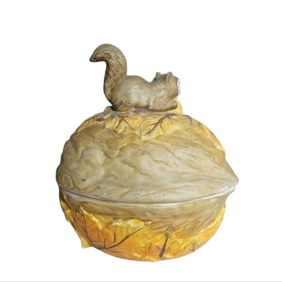 1998 vintage ceramic squarel nuts candy dish bowl - Picture 3 of 10